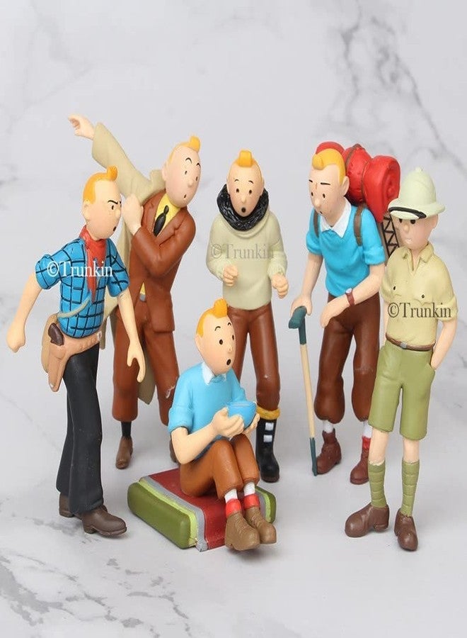 Trunkin Tintin Aventures Set of 6 Action Figures Set B Model Toy Collectibles - Image 2